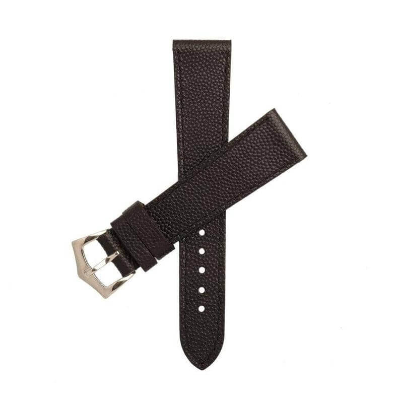 Black Hammered Calfskin Watch strap - Leather strap- Milano Straps