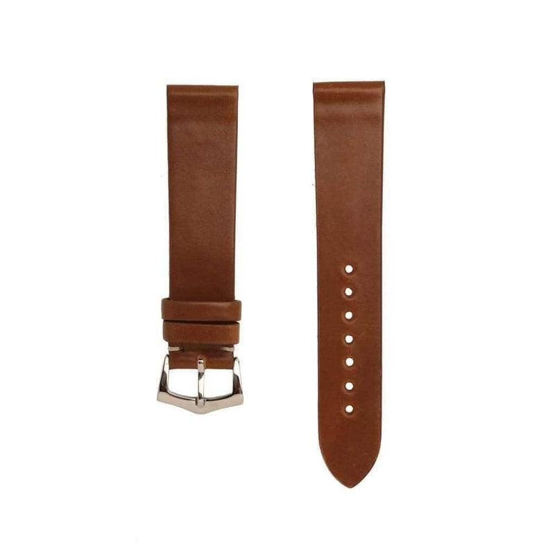 Brown Cordovan Leather No Stitches Watch Strap - Milano Straps