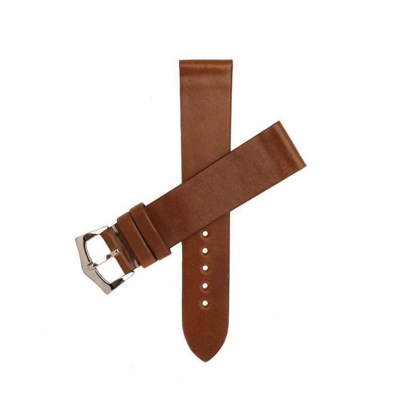 Brown Cordovan Leather No Stitches Watch Strap - Milano Straps