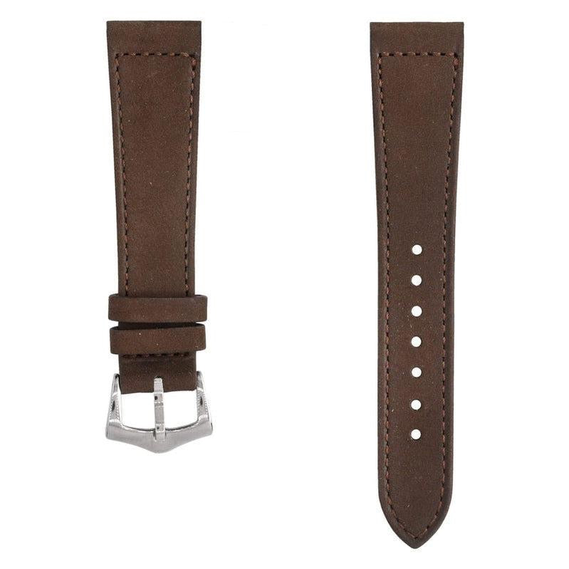 Brown Nabuck Leather Watch Strap - Milano Straps
