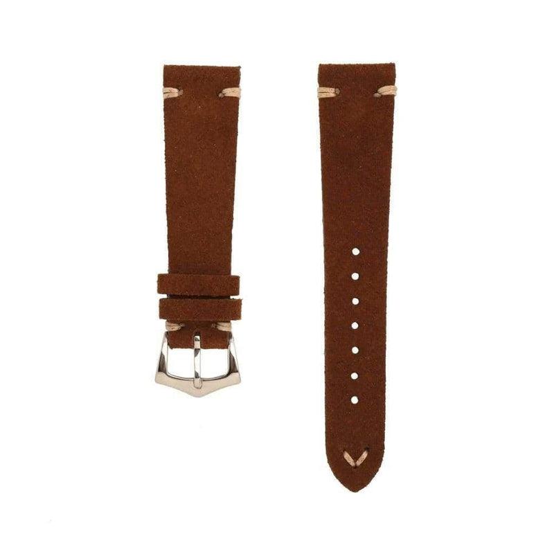Brown Suede Vintage Leather Watch Strap - Milano Straps