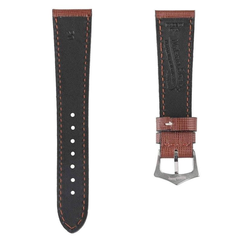 Burgundy Saffiano Leather Watch Strap - Milano Straps