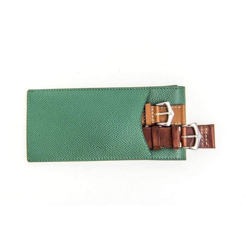 Casati Milano Green Epsom Leather Pochette - Milano Straps