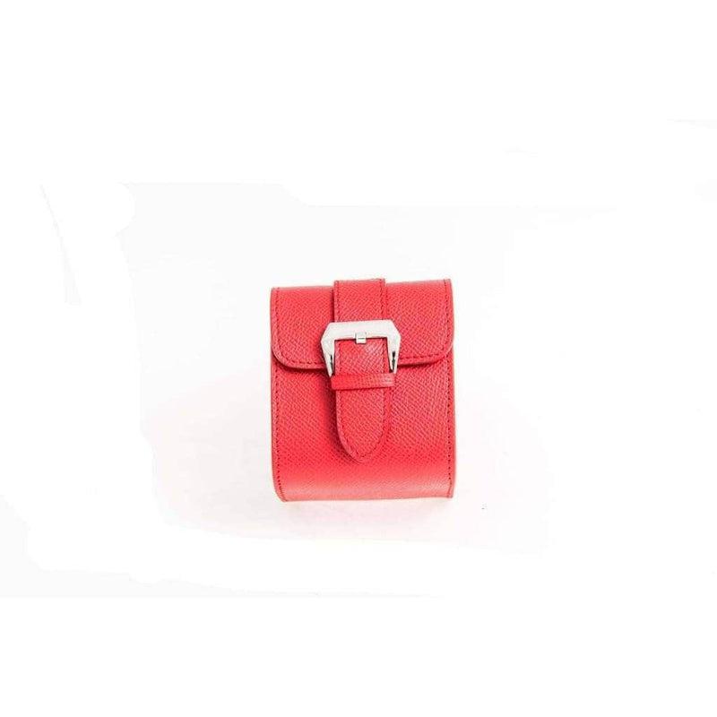 Casati Milano Travel Case Rectangular Epsom Leather Red color - Milano Straps