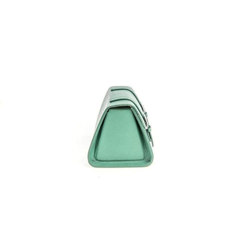 Casati Milano Travel Case Triangular Epsom Leather Green color - Milano Straps