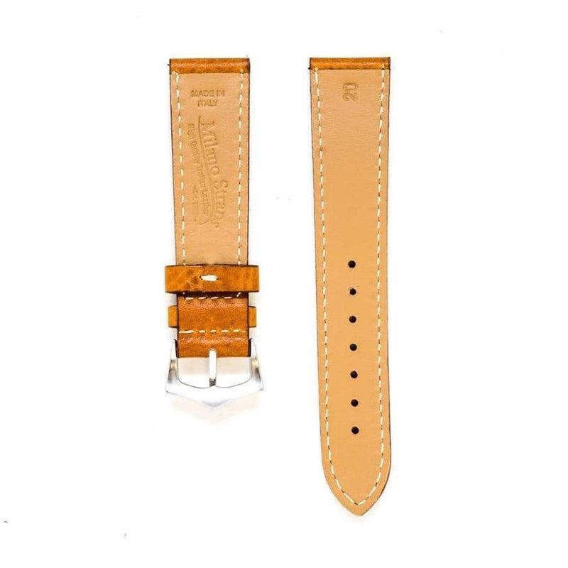 Cognac Leather Watch Strap - Cognac color - Leather strap- Milano Straps