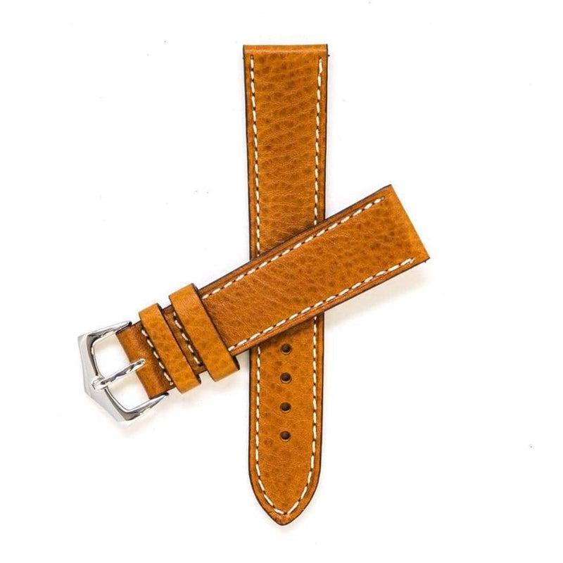 Cognac Leather Watch Strap - Cognac color - Leather strap- Milano Straps