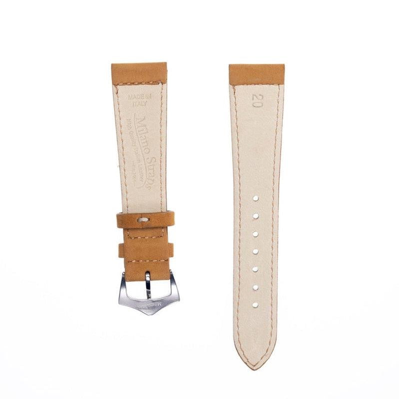 Cognac Nabuck Leather Watch Strap - Milano Straps