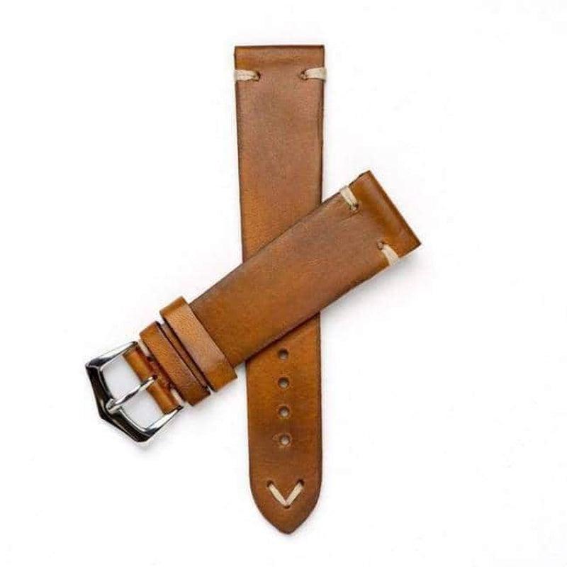 Cognac Vintage Leather Watch Strap - Cognac color - Milano Straps
