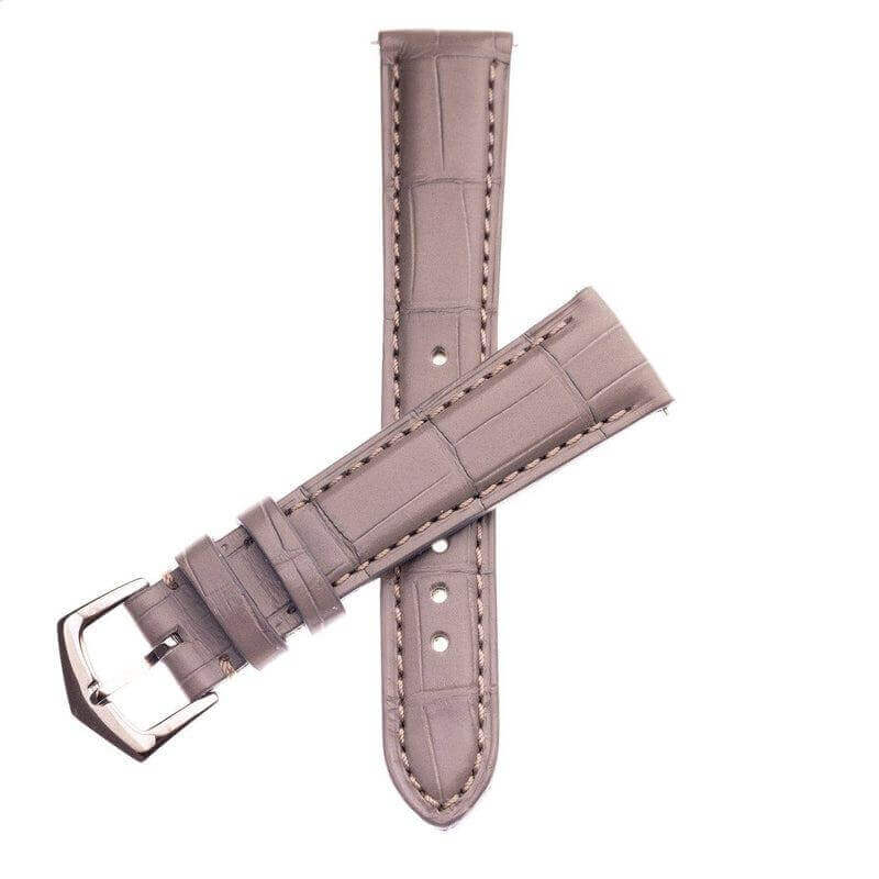 Matt Grey Alligator Watch Strap - Milano Straps