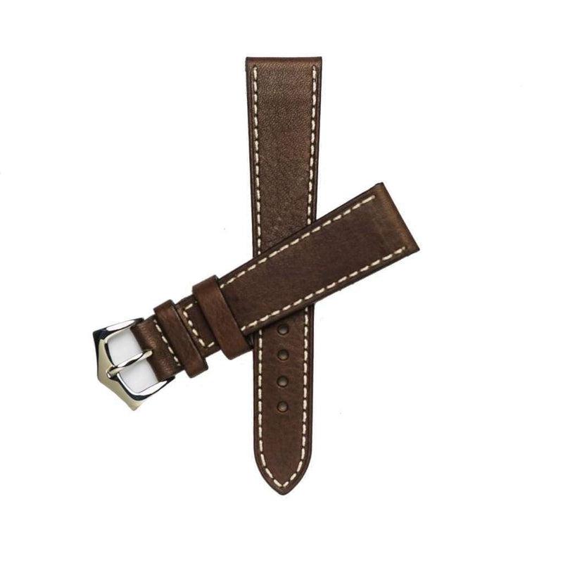 Dark Brown Leather Watch Strap - Milano Straps