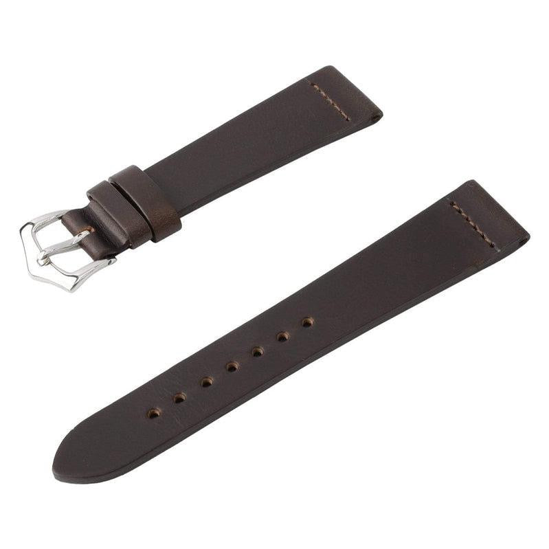 Dark Brown Vintage Leather Watch Strap - Milano Straps