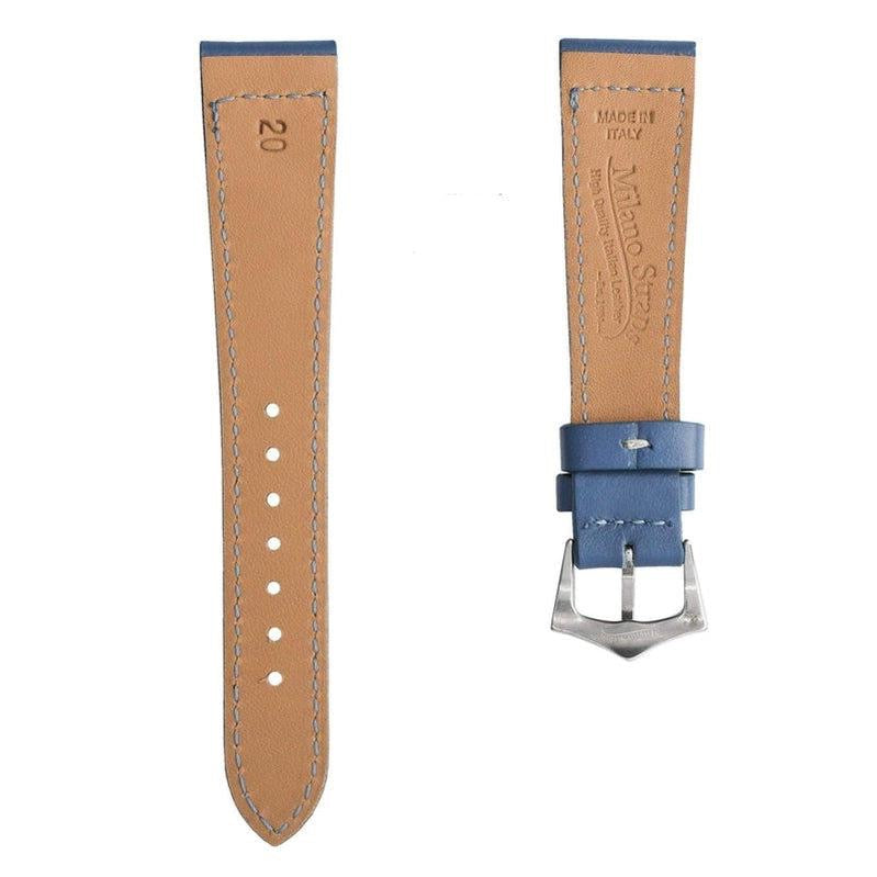 Denim Calfskin Leather Watch Strap - Milano Straps
