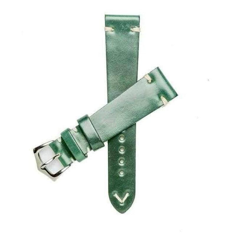 Green Cordovan Leather Watch Strap - Leather strap- Milano Straps