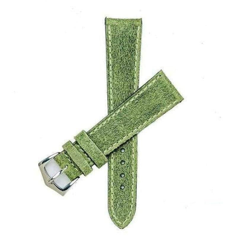 Green Leather Vintage Watch Band - Leather strap- Milano Straps