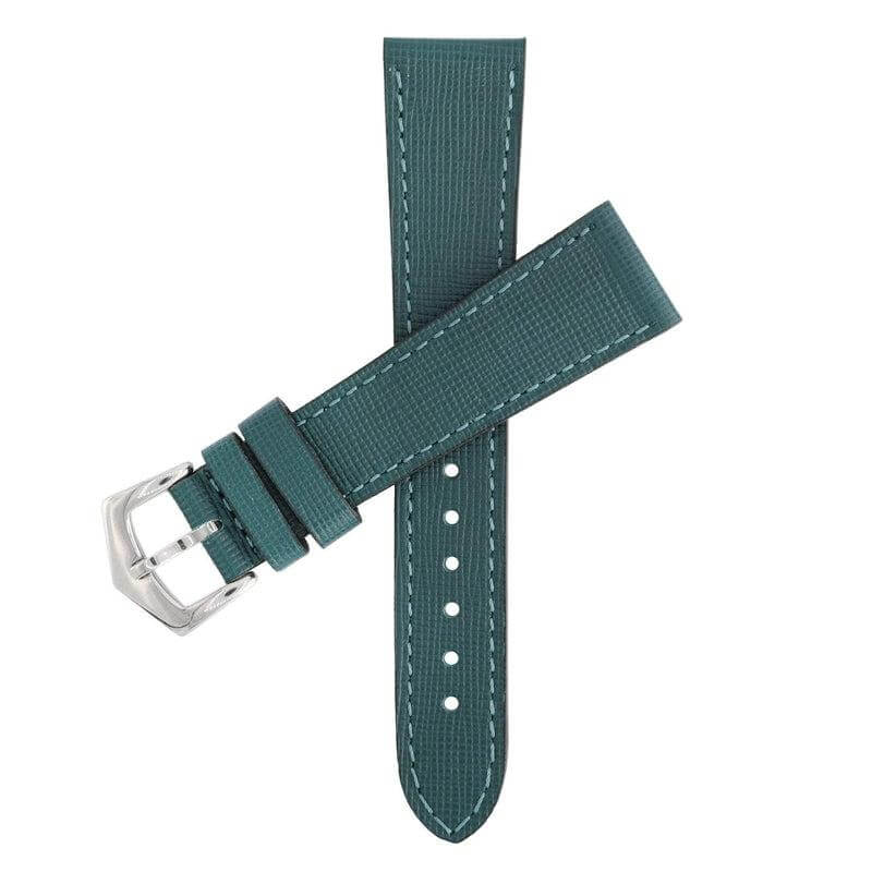 Green Saffiano  Leather Watch Strap - Leather strap- Milano Straps