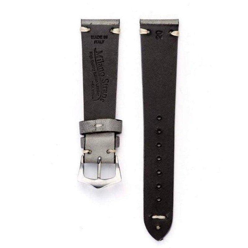 Grey Vintage Leather watch Strap - Milano Straps