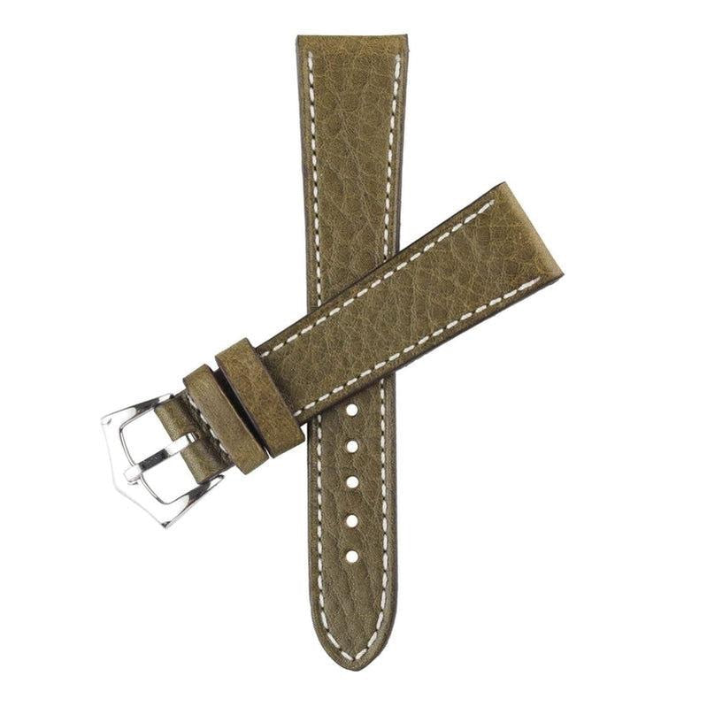 Olive Leather Watch Strap - Milano Straps
