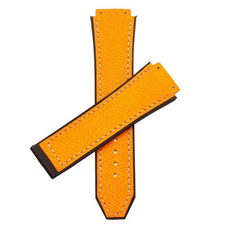 Orange Hammered Italian Leather for Hublot Big Bang - Milano Straps