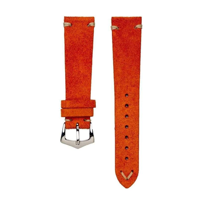 Orange Suede Vintage Leather Watch Strap - Milano Straps