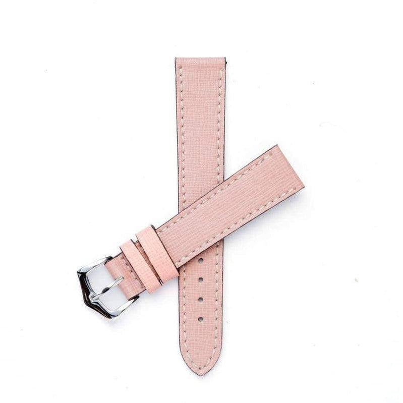 Pink Saffiano Leather Watch Strap - Leather strap- Milano Straps