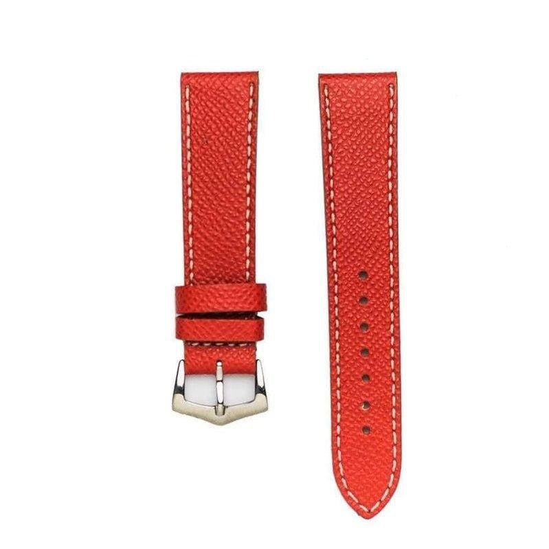 Red Epsom Leather Watch Strap - Milano Straps