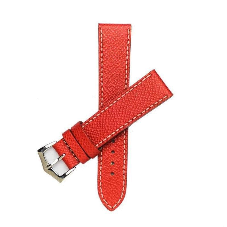 Red Epsom Leather Watch Strap - Leather strap- Milano Straps