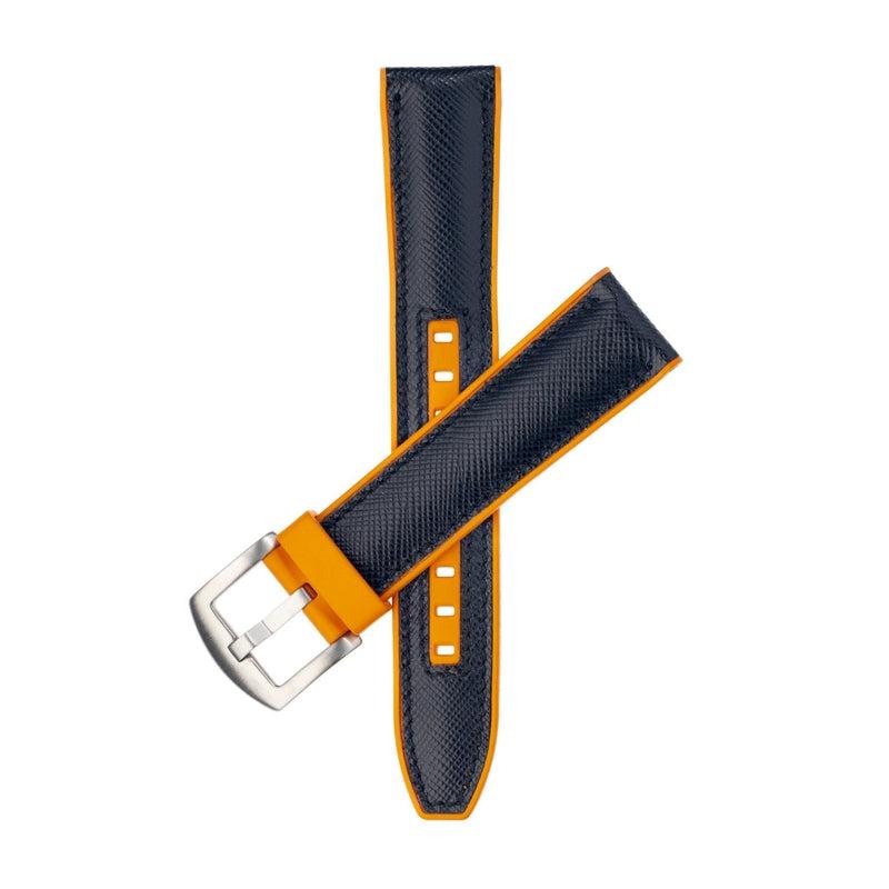 Rubber Black Saffiano - Rubber Strap- Milano Straps