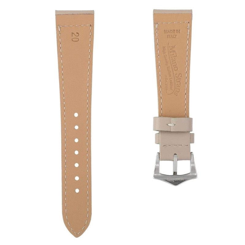 Taupe Calfskin Leather Watch Strap - Milano Straps