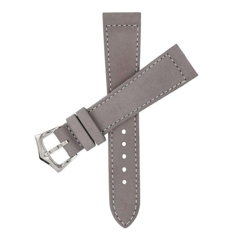 Taupe Nabuck Leather Watch Strap - Leather strap- Milano Straps