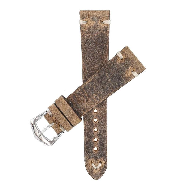 Vintage Brown Leather Watch Strap - Milano Straps