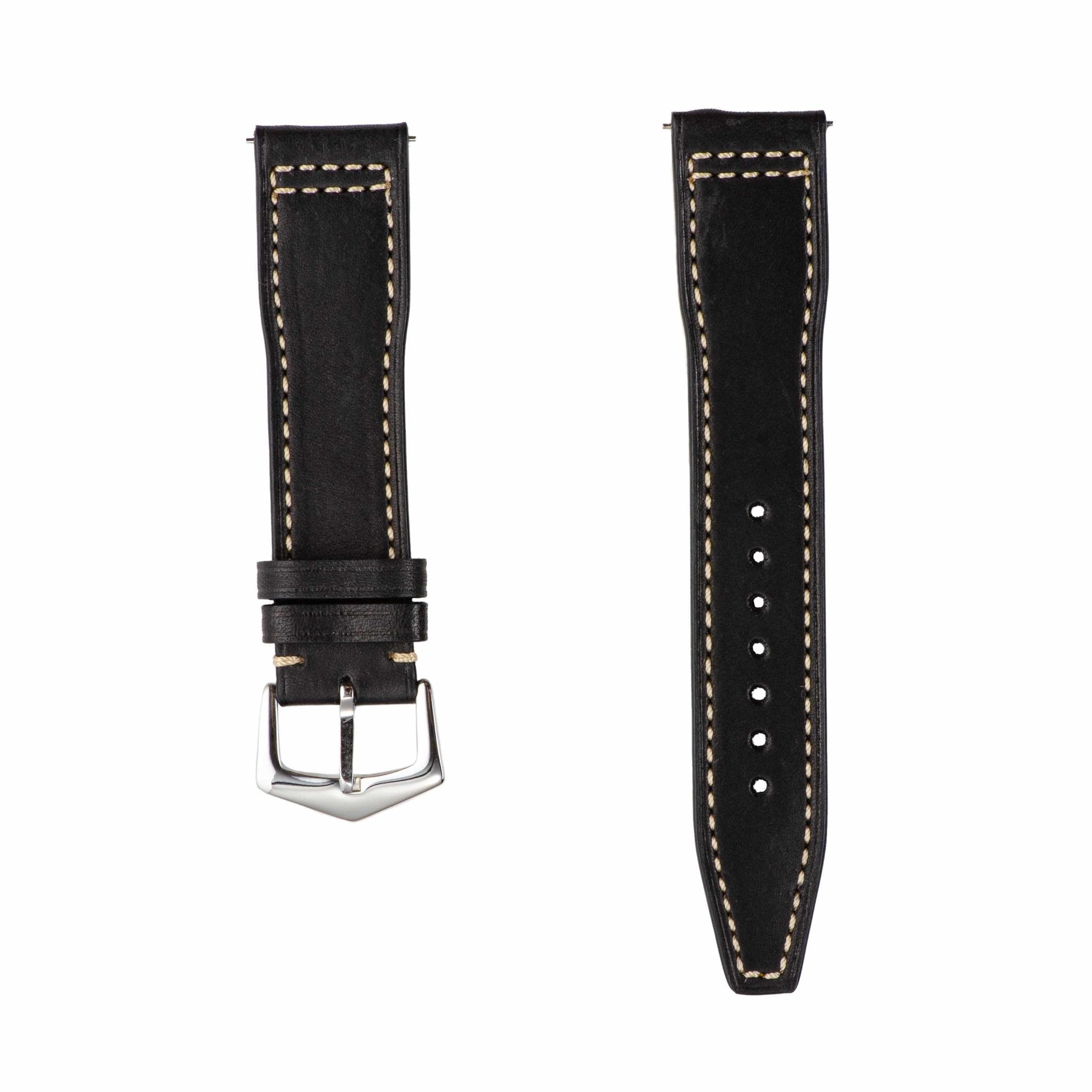 Black Novonappa IWC Pilot Style Watch Strap | Milano Straps