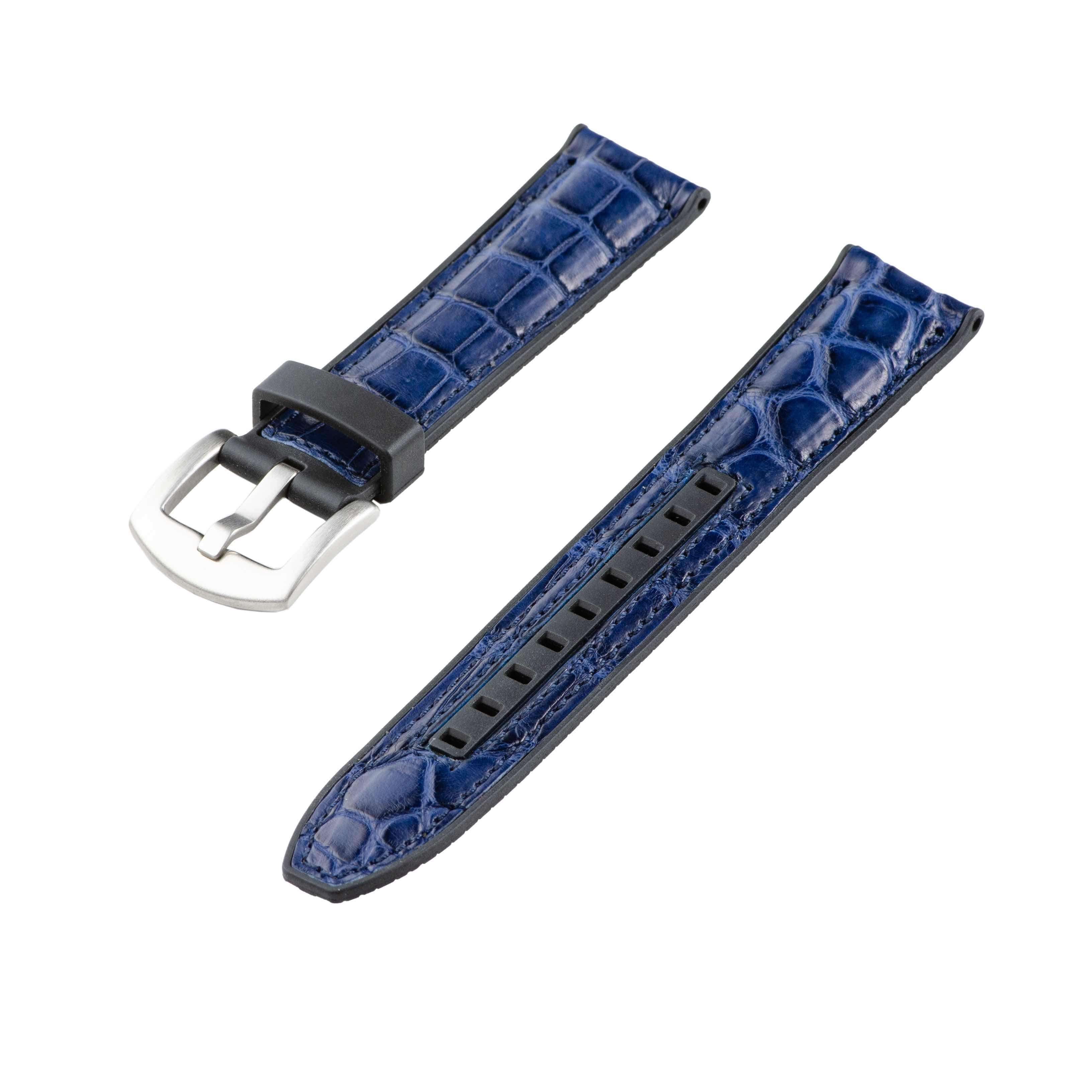 Blu Alligator Reloj Rubber Band