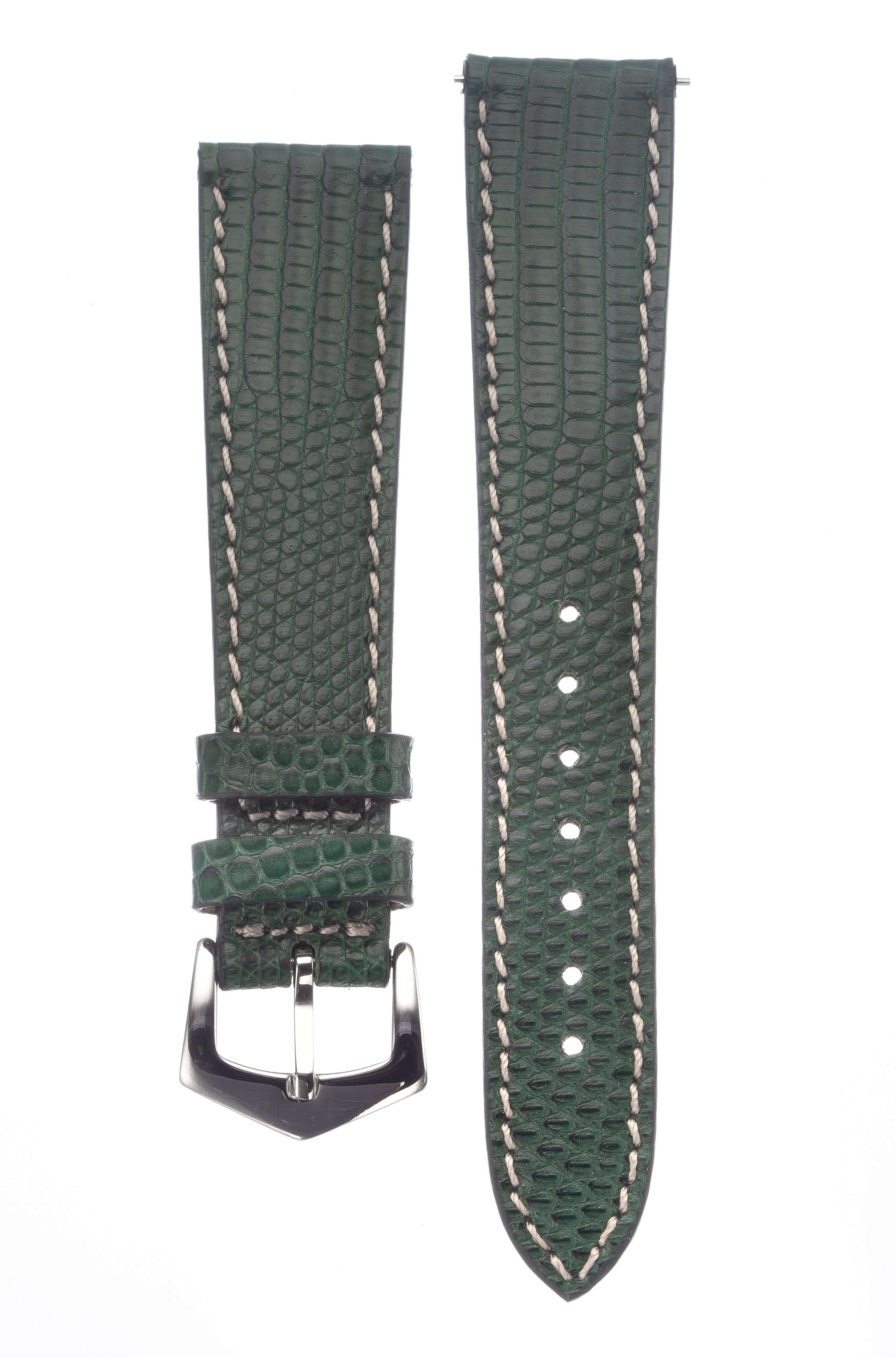 Green Lizard Apple Watch Leather Band | Watch Bands - Milano Straps