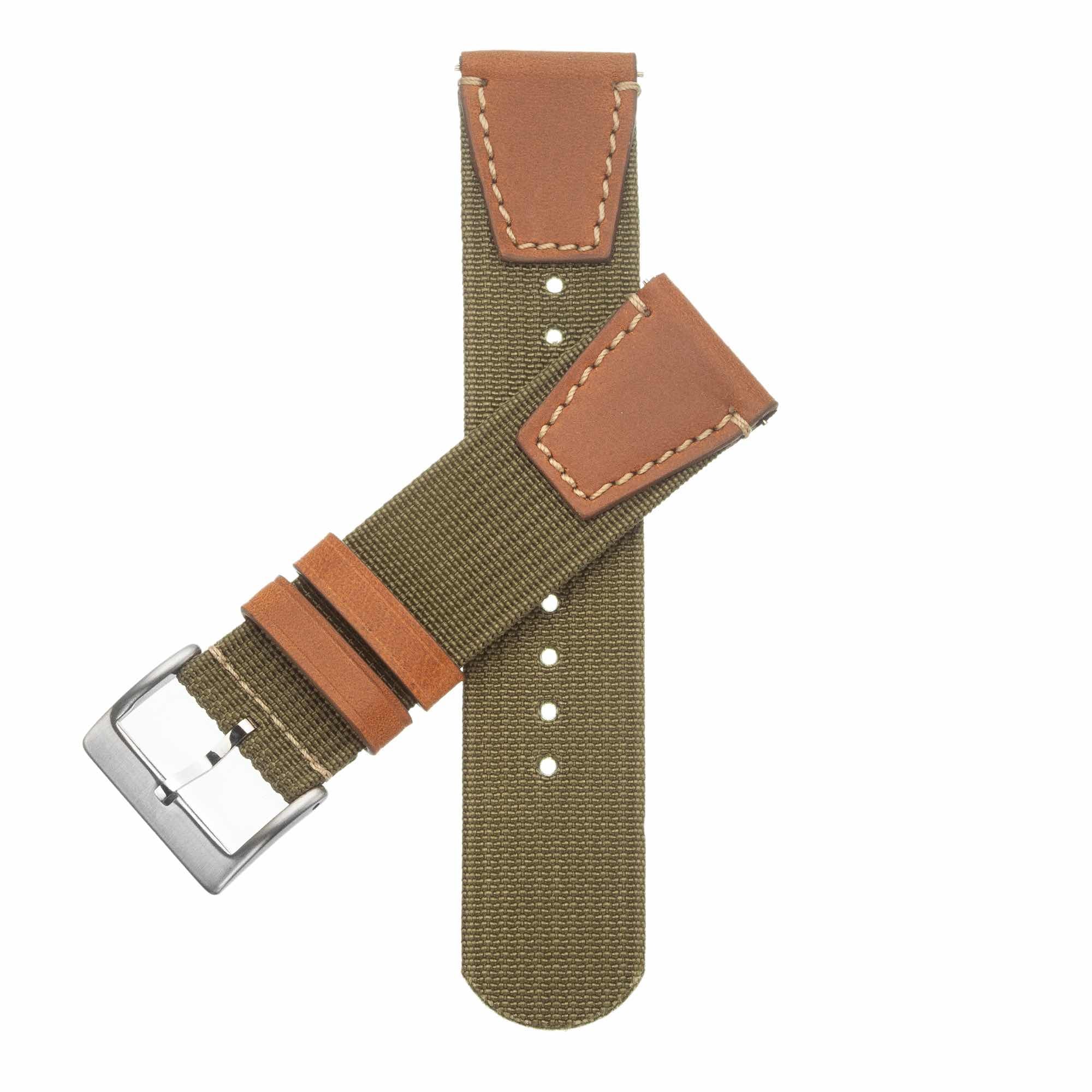 Military Green Two Piece Strap - Milano Straps - #Watch Bands#
