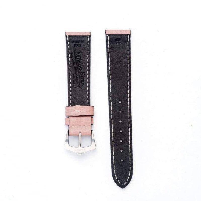 Pink Saffiano Leather Watch Strap - Milano Straps